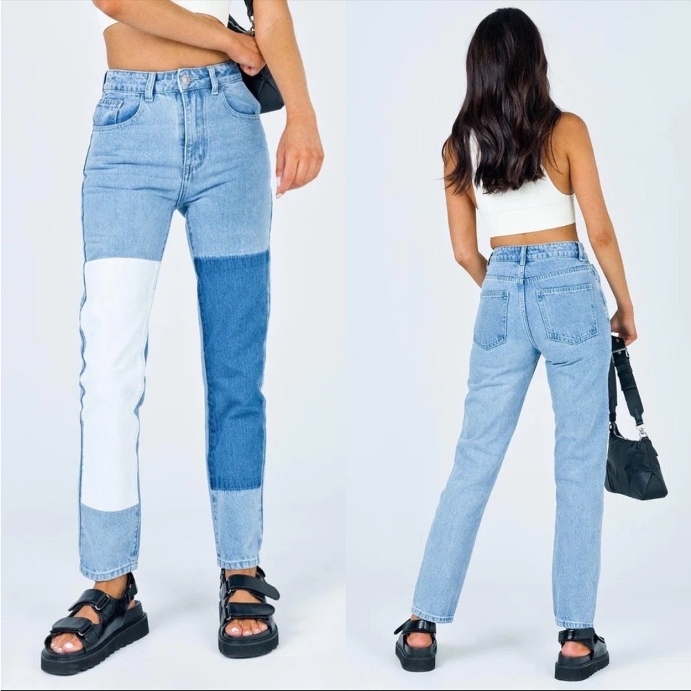 Princess Polly Cofield Mom Patch Jeans - Size 4